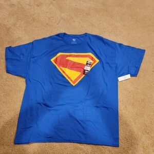 DC Blue Superman Shield Tee Mens 2XL 44-46